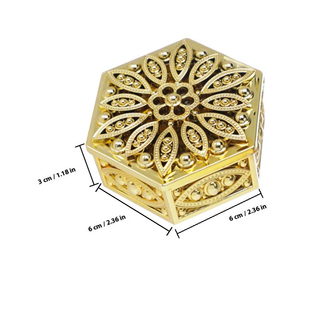 12Pcs Decorative Candy Box Premium Gift Packaging Container for Birthday Anniversary Wedding Treats Fine Workmanship Hollow