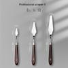 Art Spatula Set Soft Paint Oil Painting Wooden Handle Palette Knife Set Gouache Painting Spatula Stainless Steel Scraper Tool