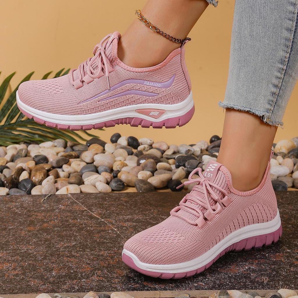 Autumn 2025 Women's Stylish Flyknit Sports Shoes: Comfortable, Plus Size Casual Sneakers