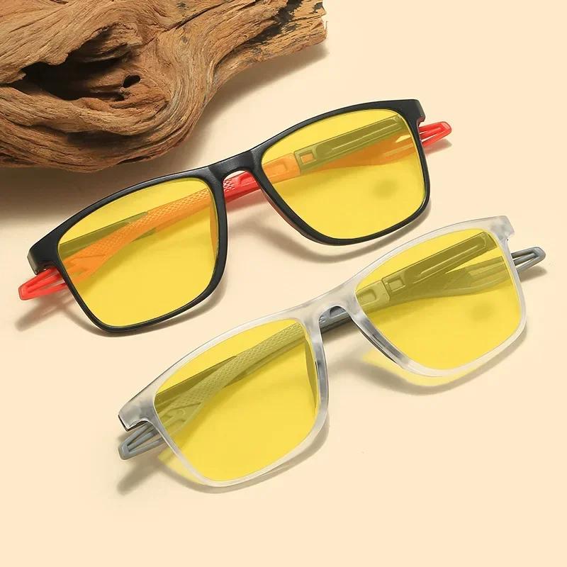 Unisex TR90 Night Vision Glasses for Car Driving Outdoor UV400 Eye Protection Goggle Shades Men Ultralight Sports Sun Glasses