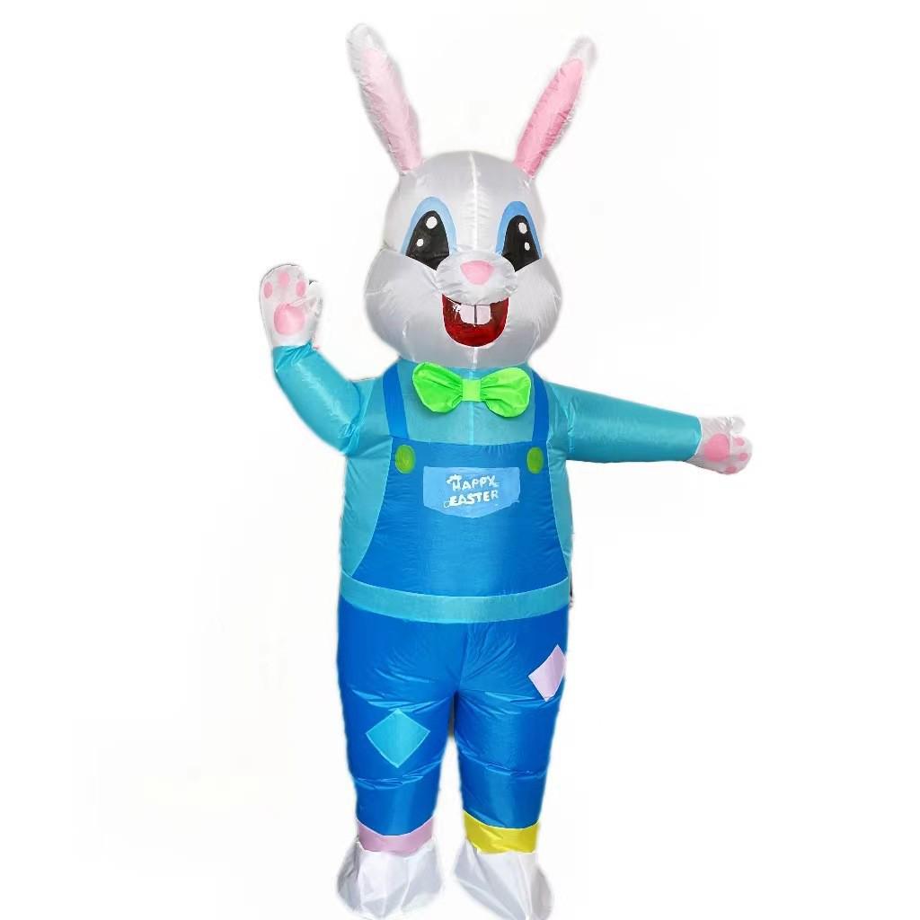Lop-Eared Rabbit Inflatable Suit with Patch Sunglasses - Holiday Party Costume