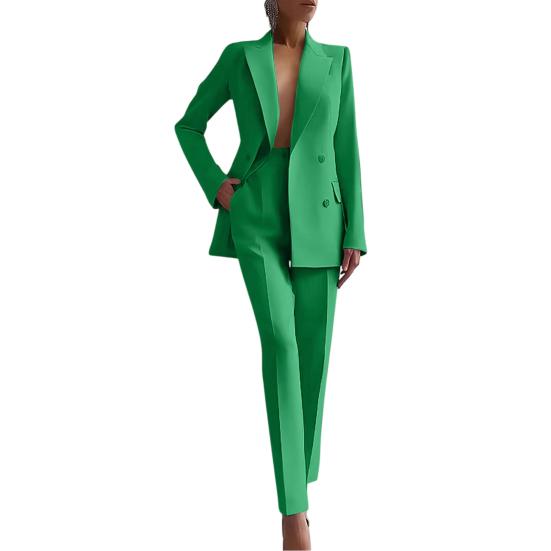 Women's 2 Piece Suit Set Business Blazer Jacket Dressy Pencil Pants Set Professional Work Office Outfits