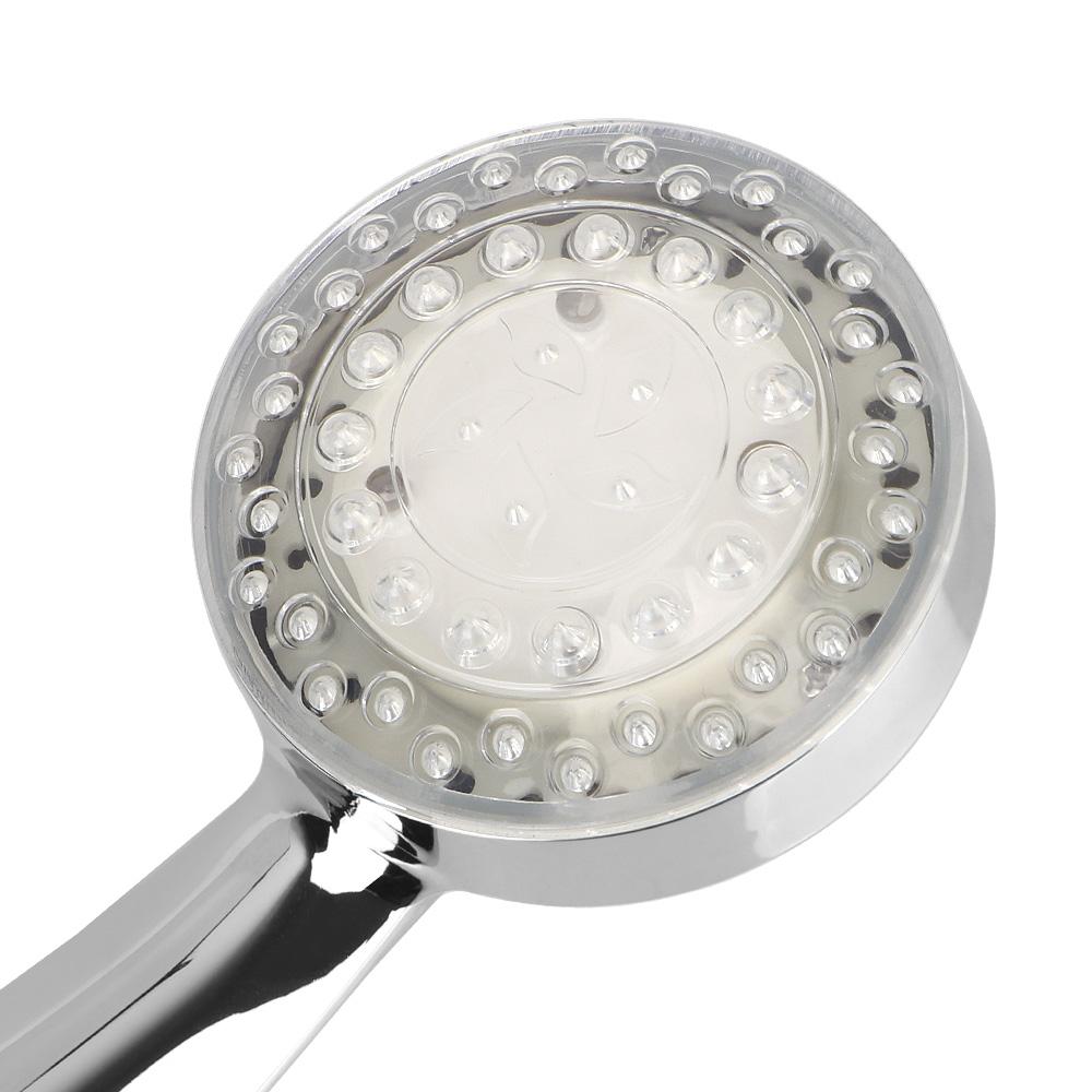 7 Colors Gradual Changing 3 colors Temperature Sensor LED Shower Head Rainfall Top Spray Square Fixed Showerhead Water Flow Power Generaton