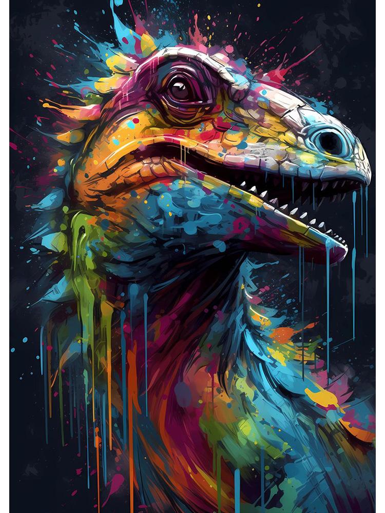 Meerkat Elephant Sea Otter Lion Colorful Animals With Drips Poster Canvas Painting Cute Animal Wall Art For Room Home Decor