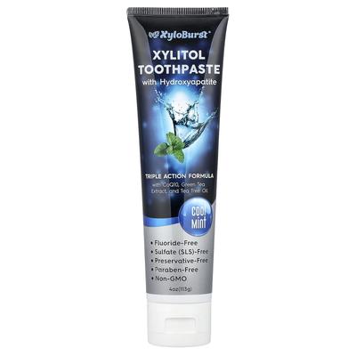 Xylitol Toothpaste with Hydroxyapatite, Cool Mint, 113G(4Oz)