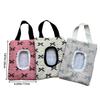 Portable Wet Wipes Case Bow Print Flip Cover Tissue Box Baby Stroller Hanging Tissue Dispenser Holder Car Napkin Storage Bag