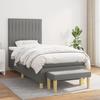 Maison Exclusive - Rete a doghe per letto con materasso Grigio scuro 90x200 cm Tessuto