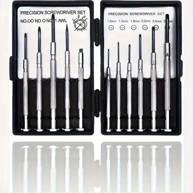 

11pcs Mini Precision Screwdriver Set, Small Screwdriver Set For Electronics, Toys, Computer, Watch Repair, Upgrade Red Box Tough