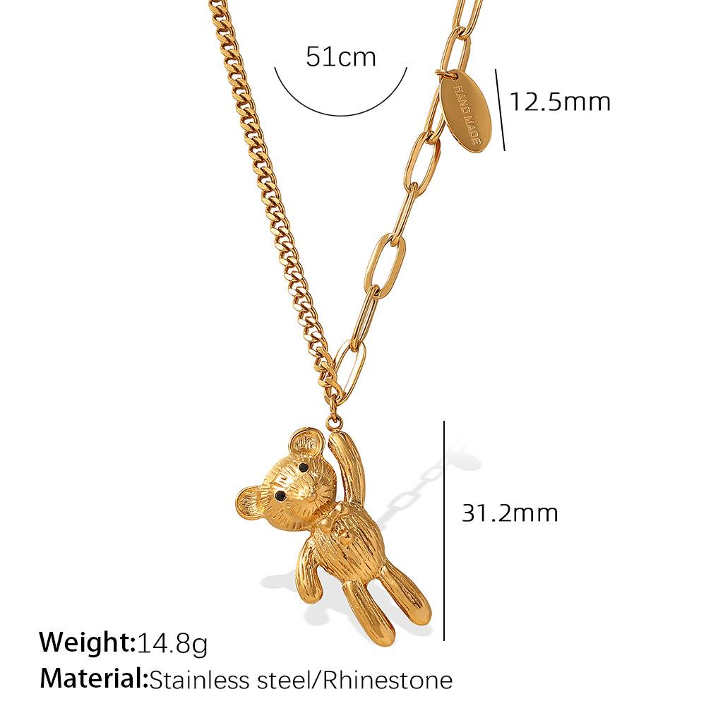 Sense bear ins hip hop style simple cold wind wild term collarbone chain