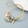 Demon Eye Crystal Pendant Gold Bracelet For Women Fashion Jewelry Gift