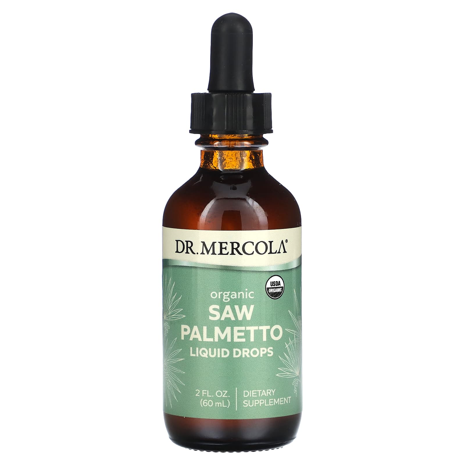 

Dr. Mercola, Organic Saw Palmetto Liquid Drops, 2 fl oz (60 ml)