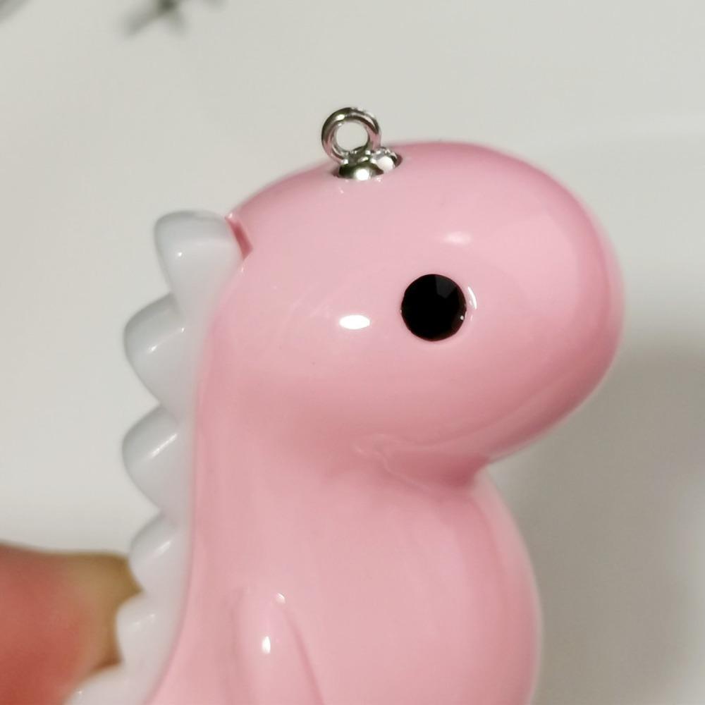 Cute Sweet Smooth and Shiny Cartoon Dinosaur Key Rings for Women Charm Fashion Doll Bag Key Chain Accessories Friendship Gift