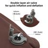 Sponge Pillow Automatic Inflatable Pillow Camping Tent Air Cushion Pillow for Camping Traveling Hiking Milk Tea Color
