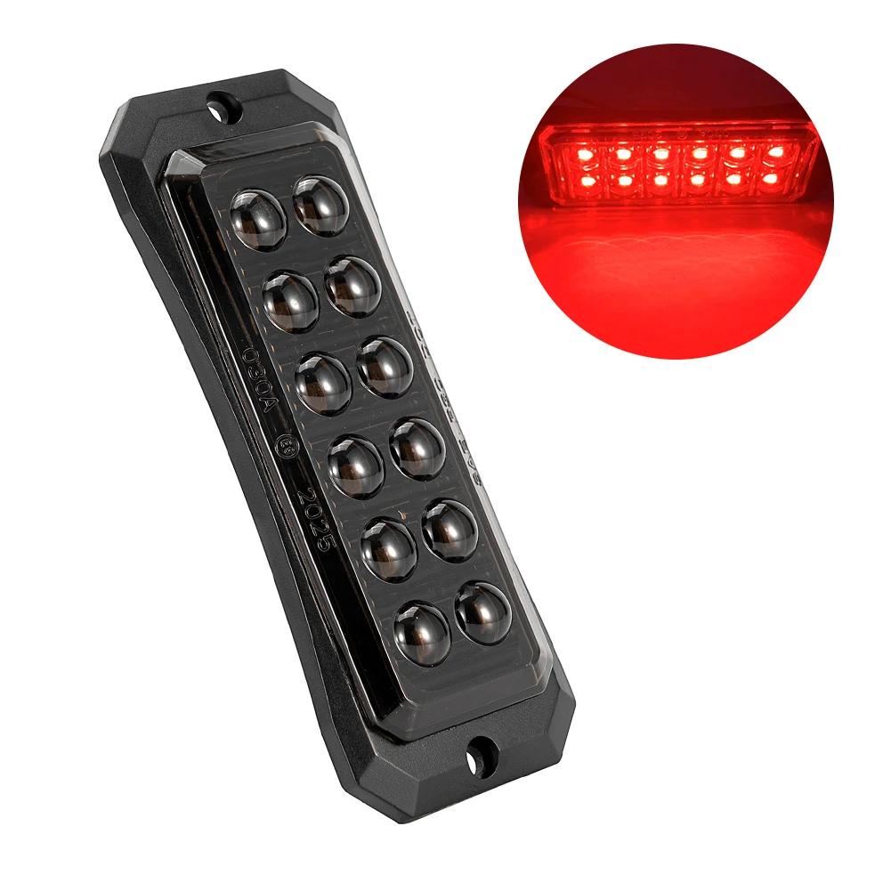 4/8/12 LED Truck LED Side Marker Light Strobe Flash Warning Light 12-24V Waterproof Lens Light for Trucks & Trailers