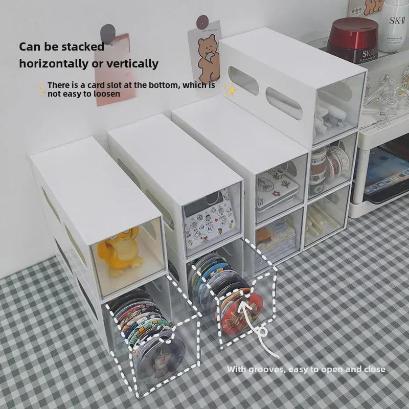 Stackable Desktop Drawer Storage Box for Stationery and Cosmetics