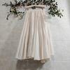 Korean Style Spring Summer Women Solid Basic Skirt Elastic Waist Simple Cotton Linen Skirt Elegant Feminine Ladies' Chic Skirt