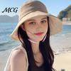 Packable Sun Hat Summer Hat, Rear Bowknot Wide Brim Cycling 360 Hiking Degree Protection UV Fisherman for Outdoor Travel-friendly