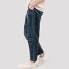 CUSTOMUS Knee Tuck Slim Fit Washed Men'S Crooked Waist Pants Cxs25Mwpt406 Nav