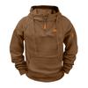 Men's Casual Hooded Zip Up Sweatshirt with Multi Pockets Long Sleeve