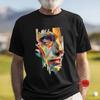 Geometrisches Gesicht T-Shirt im Picasso-Stil – Abstraktes Kunst Porträt Tee | Modernes Künstlerisches Grafik Shirt