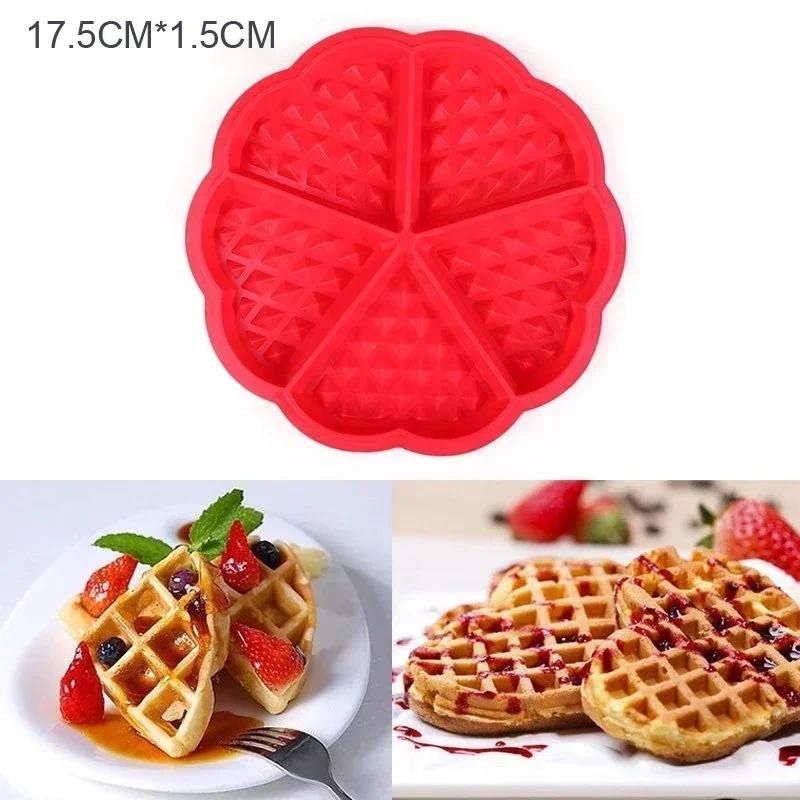 New Household Kitchen Baking Tools Waffle Mold Silicone Cake Mould Chocolate Bread Mold Non-stick Muffin Mould Cookie Accessory