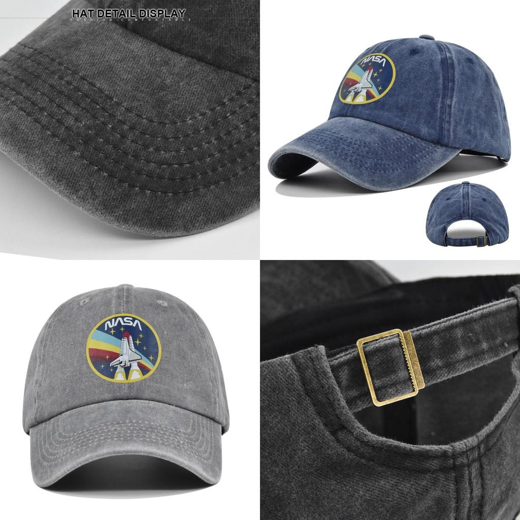 Trendy Nasa Graffiti Print Baseball Cap Letter Pattern Adjustable Sun Hat Breathable Warm