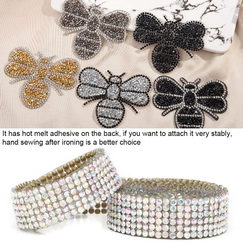 1pcs Self Adhesive Rhinestone Strips Hot Melt Adhesive Rhinestone Banding  DIY Arts Crafts