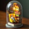 Reading In Tube Night Light Miniature Reader Figurine Statue Home Office Desktop LED Decorative Lamp Ornament Book Lover Gifts
