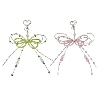 Elegant Keychain Pendant Mobile Phone Chain Strap Fashion Cellphone Rope Telephone Lanyard Jewelry with Butterfly Detail