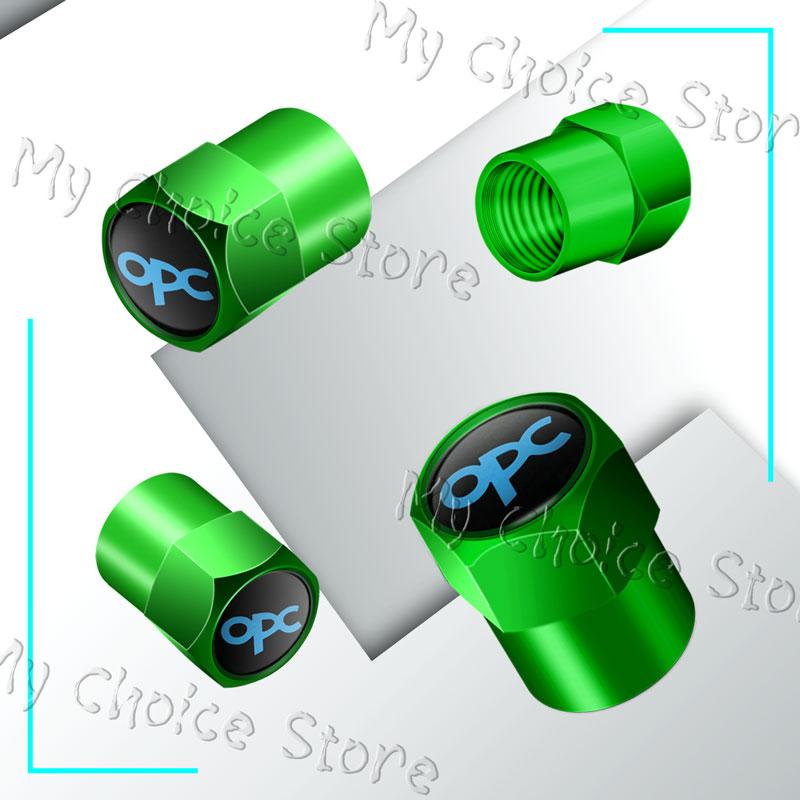 4Pcs OPC Line Emblem Metal Car Tire Valve Caps Wheel Stem Air Dust Covers For Opel Vauxhall Astra G H J K F Corsa Mokka Zafira