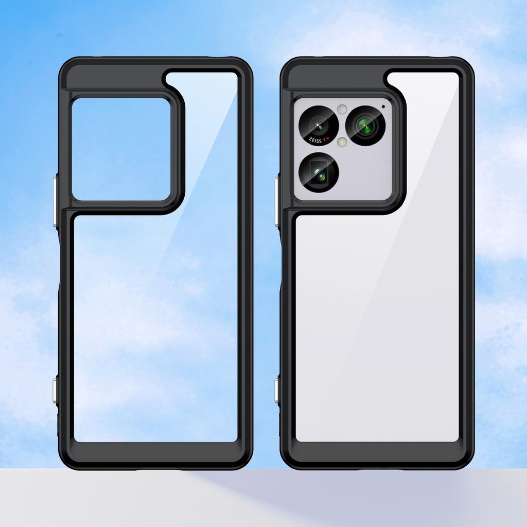 For Sony Xperia 1 VIII Transparent Hard PCCase For Sony Xperia 1 VIII Candy Color Frame TPU Silicone Shockproof Cover Bumper
