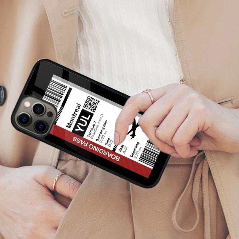 MONTREAL SIDNEY Travel Ticket Label Magnetic Phone Case For APPLE iPhone 17 Air 16 14 13 12 Pro Max 15 Plus With MagSafe Cover