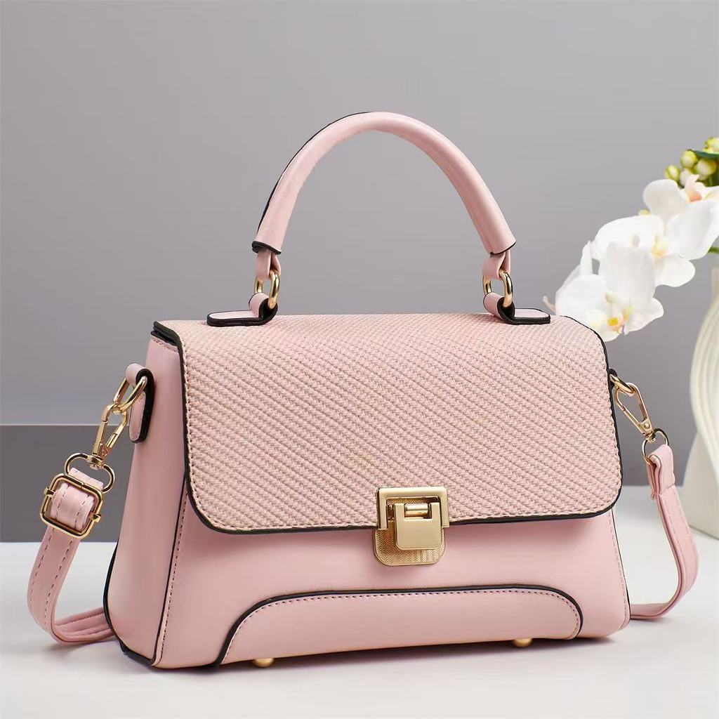 Borsa a Mano Moda Macaron in Materiale PU per Uso Quotidiano Casual