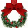 Kitchen Cabinet Wreaths Artificial Garland 5.12 Inches with Ribbon Bow Berry Mini Cabinet Wreaths for Farmhouse Porch Stairs