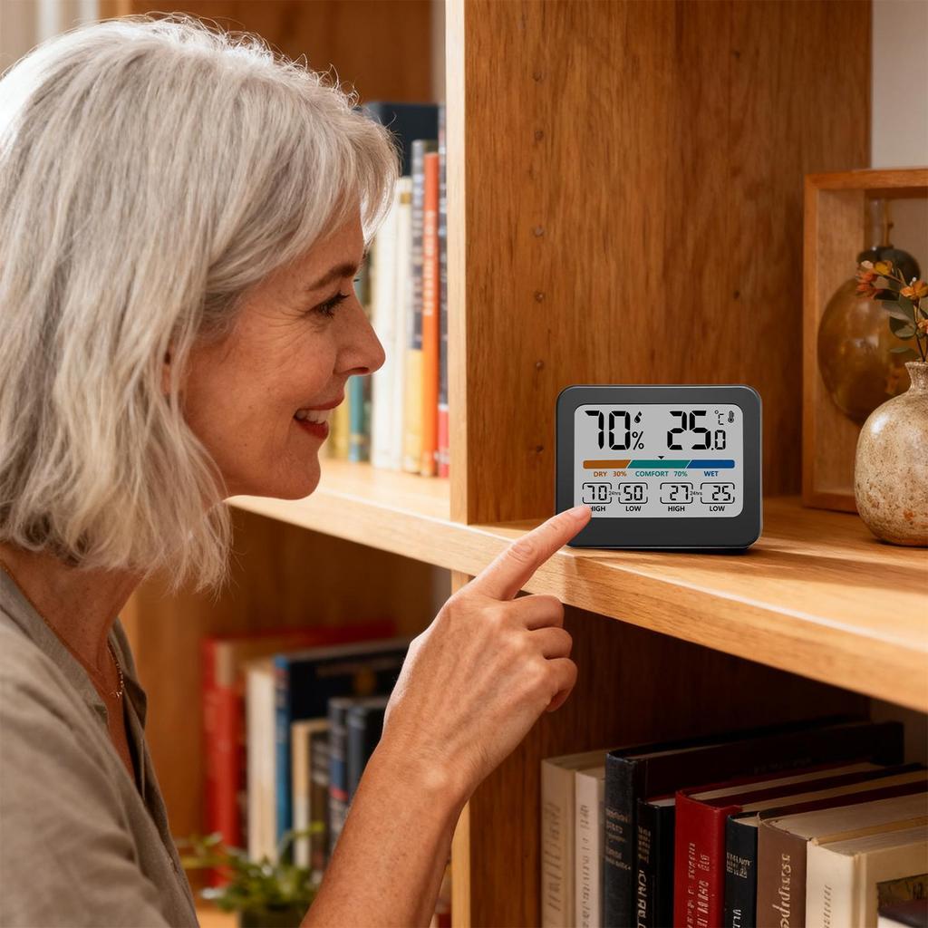 Digital Home Indoor Temperature Humidity Meter LCD Digital Thermometer Hygrometer Sensor Gauge Weather Station