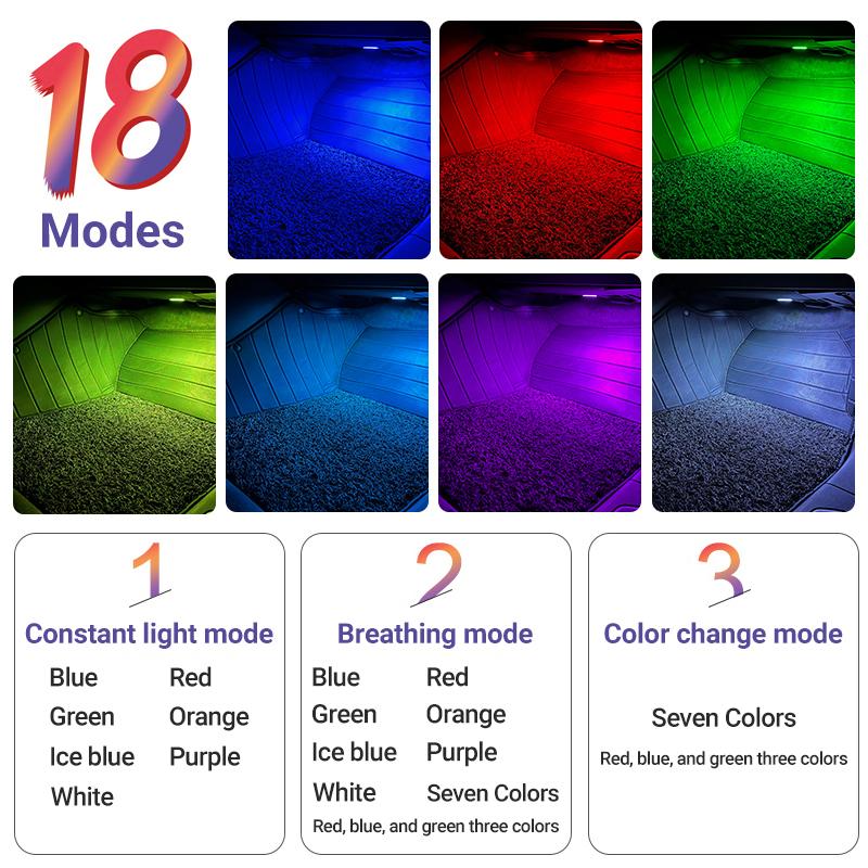 For Tesla Model 3 Y S X 2017 2018      2024 Car Footwell Lamps Atmosphere Lights Interior Trim Accessories