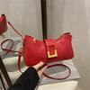 Niche design handbag women's 2025 new retro fashion shoulder bag high sense versatile baguette bag underarm