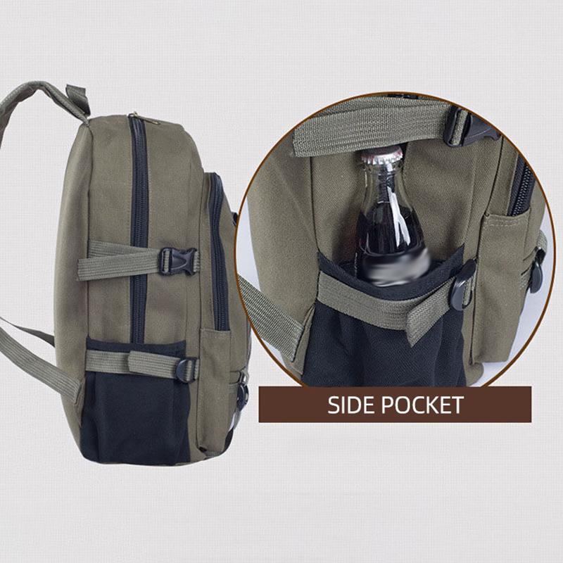 2025 Nauja vyriška kuprinė laisvalaikiui, kelionėms, drobės krepšys, didelės talpos, madingas studento krepšys