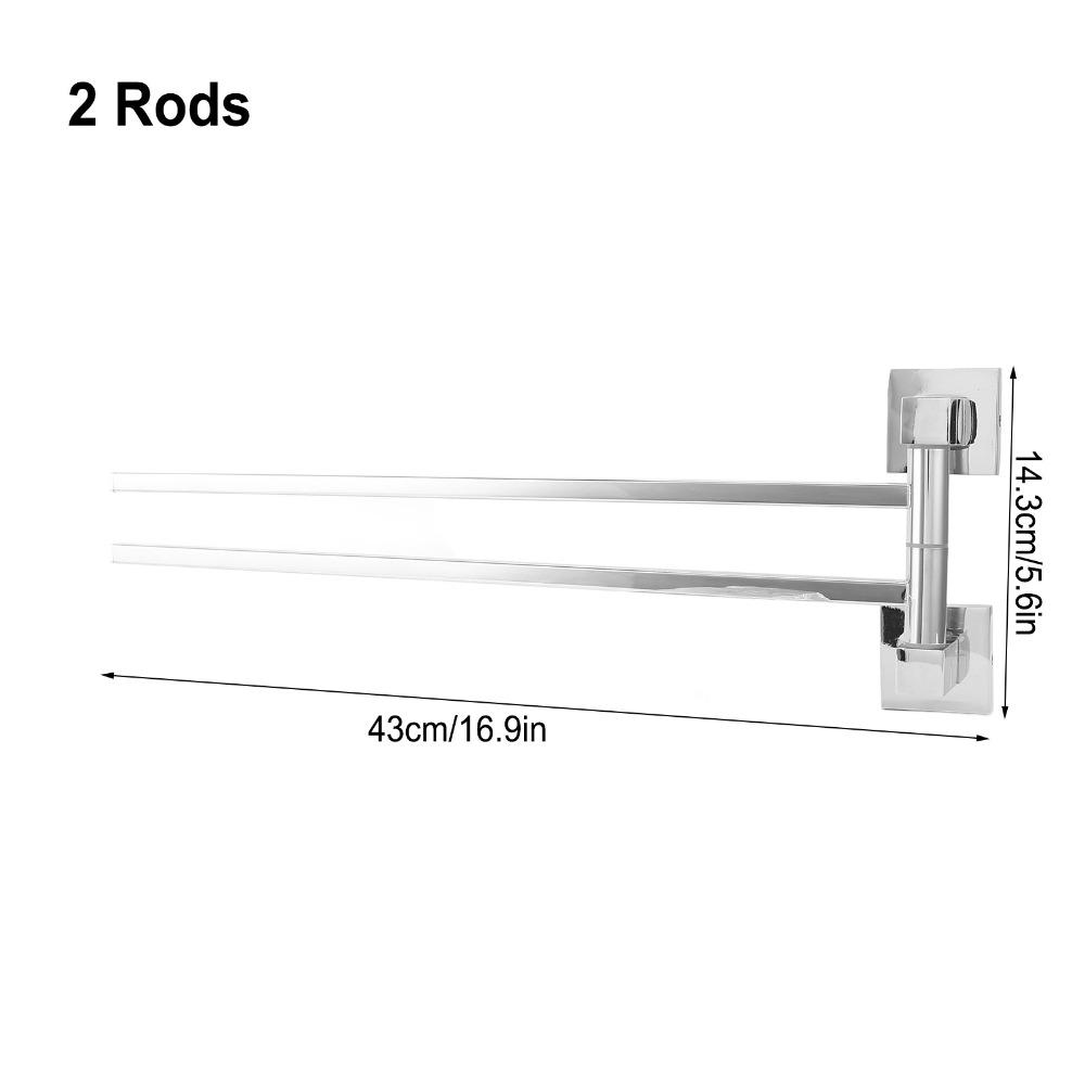 Silver Towel Rack Rotatable Towel Holder Durable Towel Bar Home Supplies