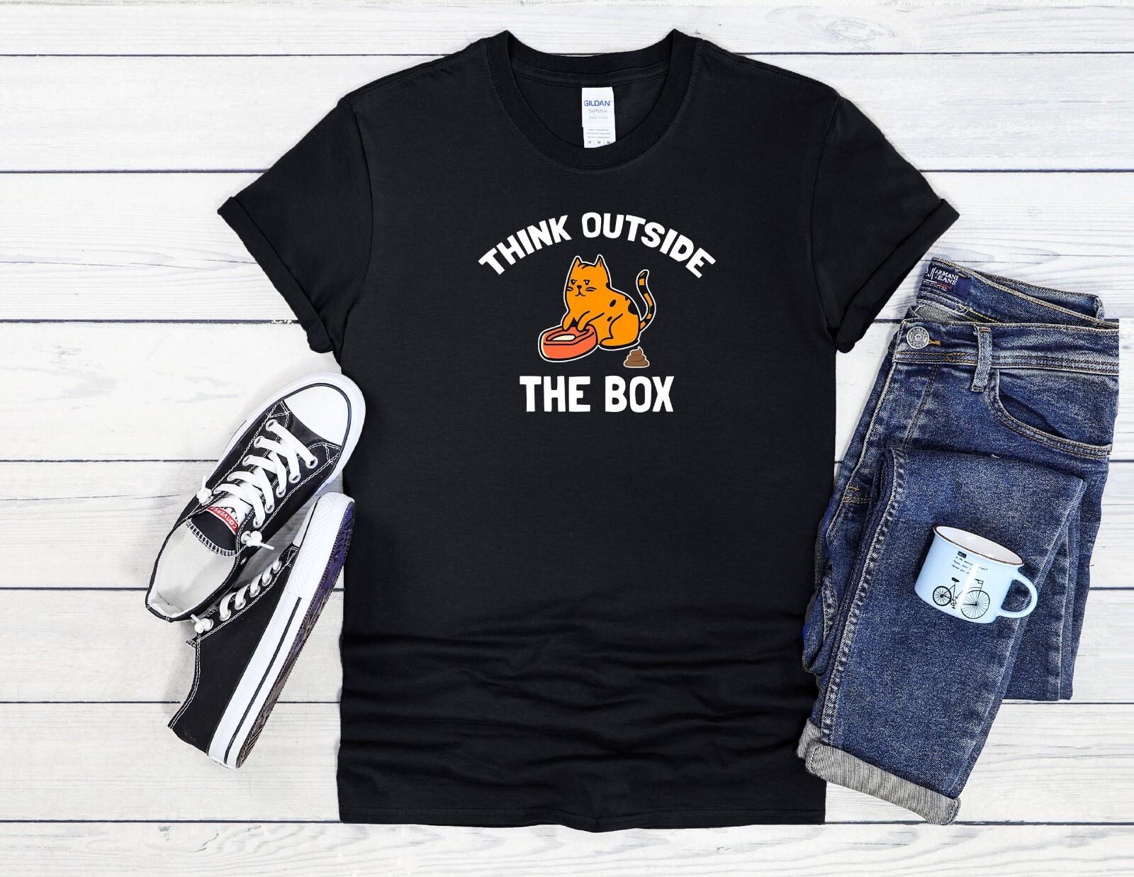 

26 Cat T-Shirt Think Outside The Box Men Women Unisex Shirt Hoodie Baseball 4146 Unisex T-Shirt XL