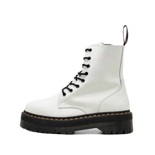 Dr. Martens Jadon Smooth Leather Platform Boot White Unisex Sneakers 15265100