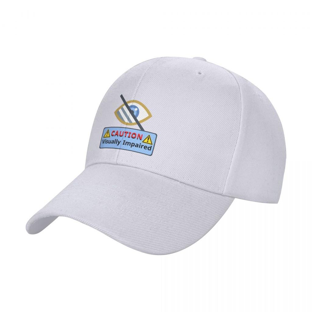 Visually Impaired ?caution Baseball Cap Big Size Hat Luxury Hat Hats For Men Women's