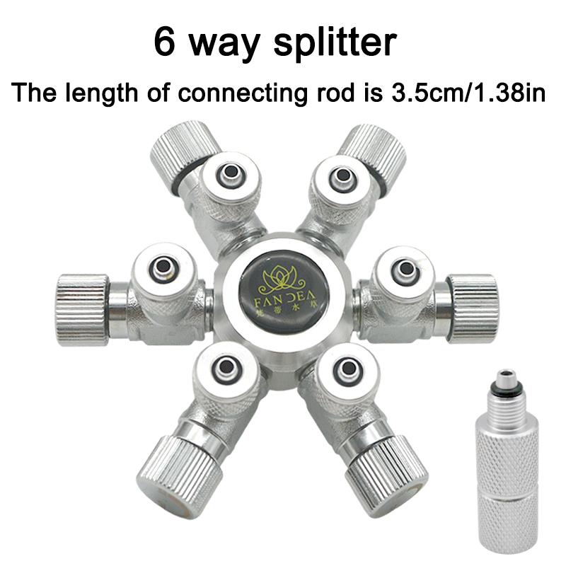 Stainless Steel Multi Way Aquarium CO2 Splitter Distributor Check Valve Solenoid Valve CO2 Regulator Fish Tank Accessories