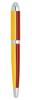 Xezo Visionary medium nib fountain Aspen gold and red Limited edition of Screw pen. color. 500, serialized. Handcrafted. cap.