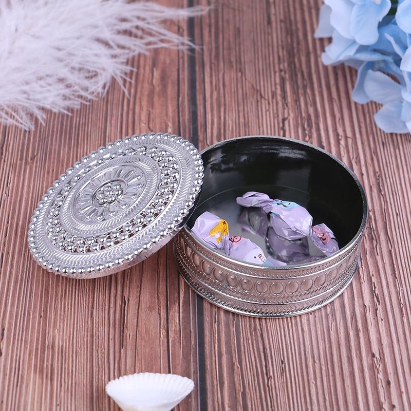 Creative Plastic Round Candy Box Wedding Vintage Chocolate Gift Treat Boxes