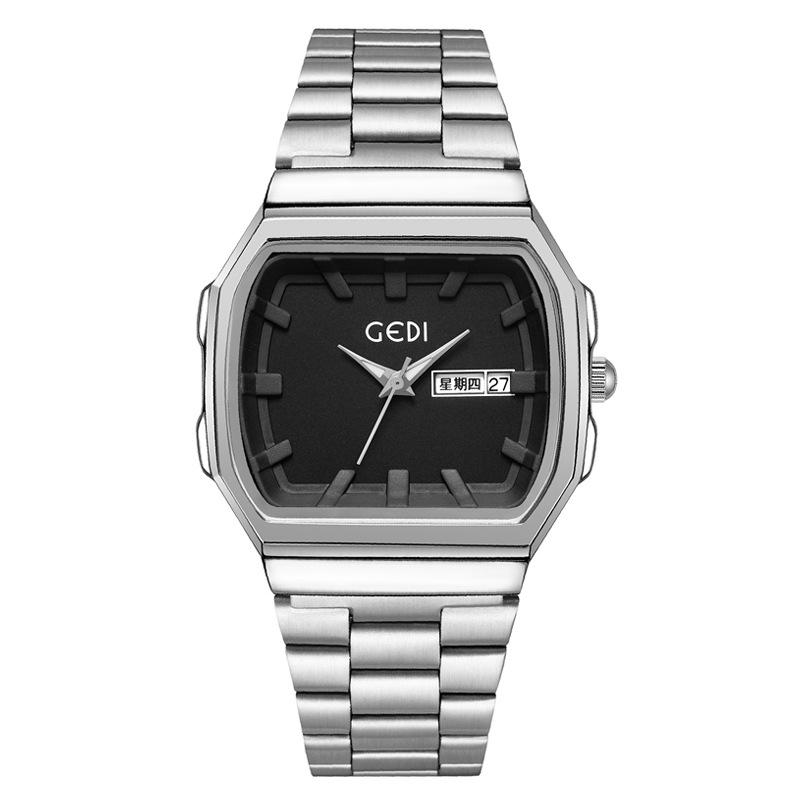 Calendar Steel Belt Women'S Watch Retro Wine Barrel High-End Watch Women'S Waterproof High-Value Quartz Watch