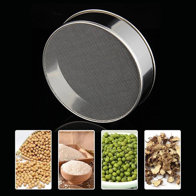 Stainless Steel Rice Flour Sieve 14 Mesh Thickened Sesame Baking Tools Holding Ultrafine Flours Sift Kitchen Cake Accesories