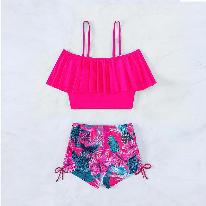Two Piece Bikini Swimsuit Women High Waist Swimwear Push Up Vintage Biquini Bathing Suit Beachwear Female Bikinis Set