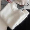 Korean Style Soft & Fluffy Women's Pullover Sweater - Autumn/Winter Knitwear, Loose Fit, Milk-Toned, Round Neck, Thickened Inner Layer