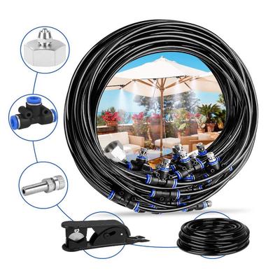 Water Mist Cooling System Kit Summer Sprinkler Brass Nozzle Outdoor Garden Greenhouse Park Plant Spray Hose Watering
